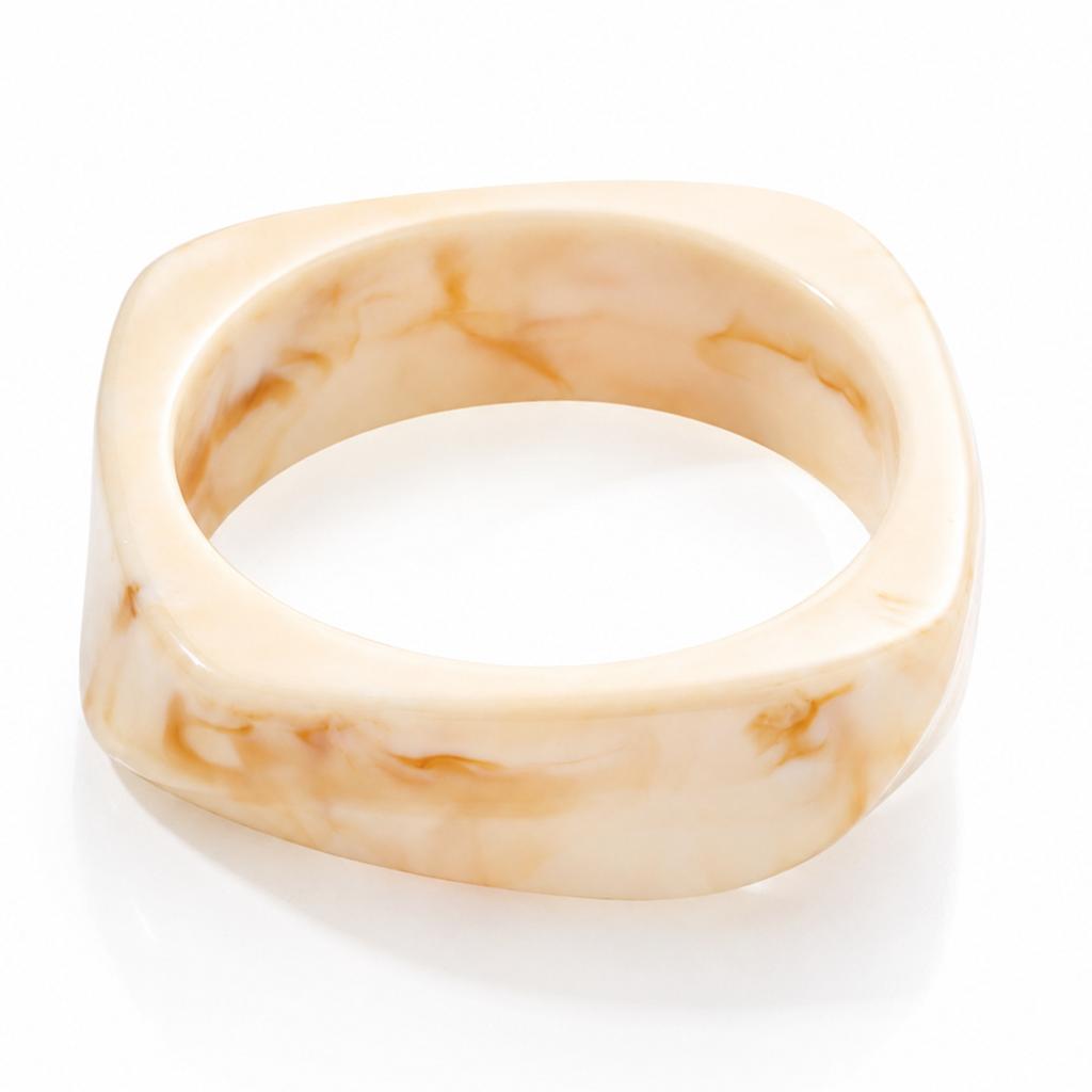 European and American popular smudged coffee bracelet resin women's arc bracelet student girlfriend ring jewelry