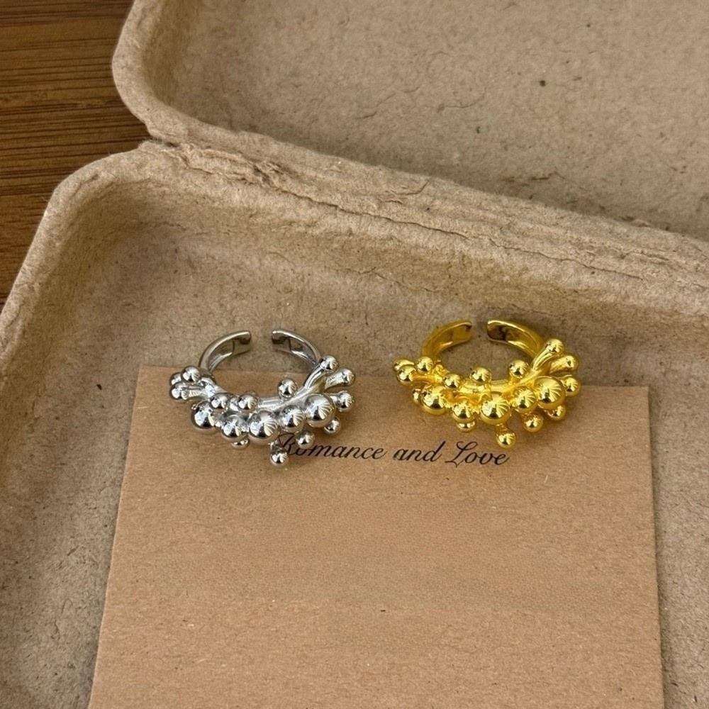 Handmade Minimalist Sterling Silver Rings Simple Design Couple Rings New Flower Ring  Unisex