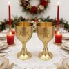 Handcrafted Brasses Goblet With Moon And Star Pattern Pentagrams Chalice Perfect For Ceremonies And Display