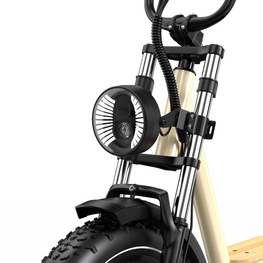 ONESPORT W77 Electric Bike - 48V 250W Motor, 90km Range, 20"x4.0" Tires, Hydraulic Brakes, Bluetooth Support for Urban Commute