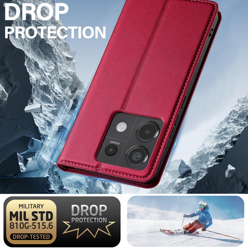 LC.IMEEKE L1 Series for Xiaomi Redmi Note 13 5G Case PU Leather Wallet Stand Protective Phone Cover
