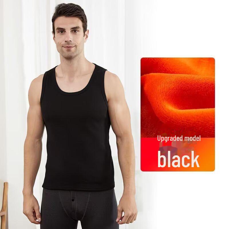 Men's Ultra-Soft Plush Warm Vest: Thickened, Cozy Inner Wear for Autumn and Winter.