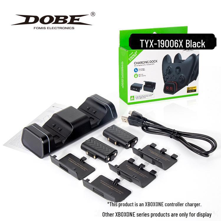 

Двойное зарядное устройство для контроллеров Xbox Series S/X и One S/X со светодиодом чёрный