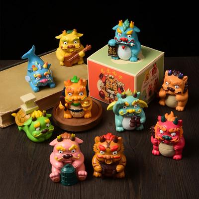 Year Of The Dragon Zodiac Mascot Ornaments Chinese Dragon Figurine Home Decor Mini Dragon Statue Resin Chinese Dragon Crafts