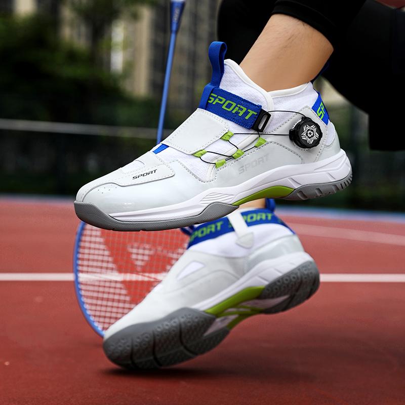 New Men's Women's Tennis/badminton Shoes with High-quality Knob Buckles Couples Unisex Indoor Outdoor Anti Slip Volleyball Shoes