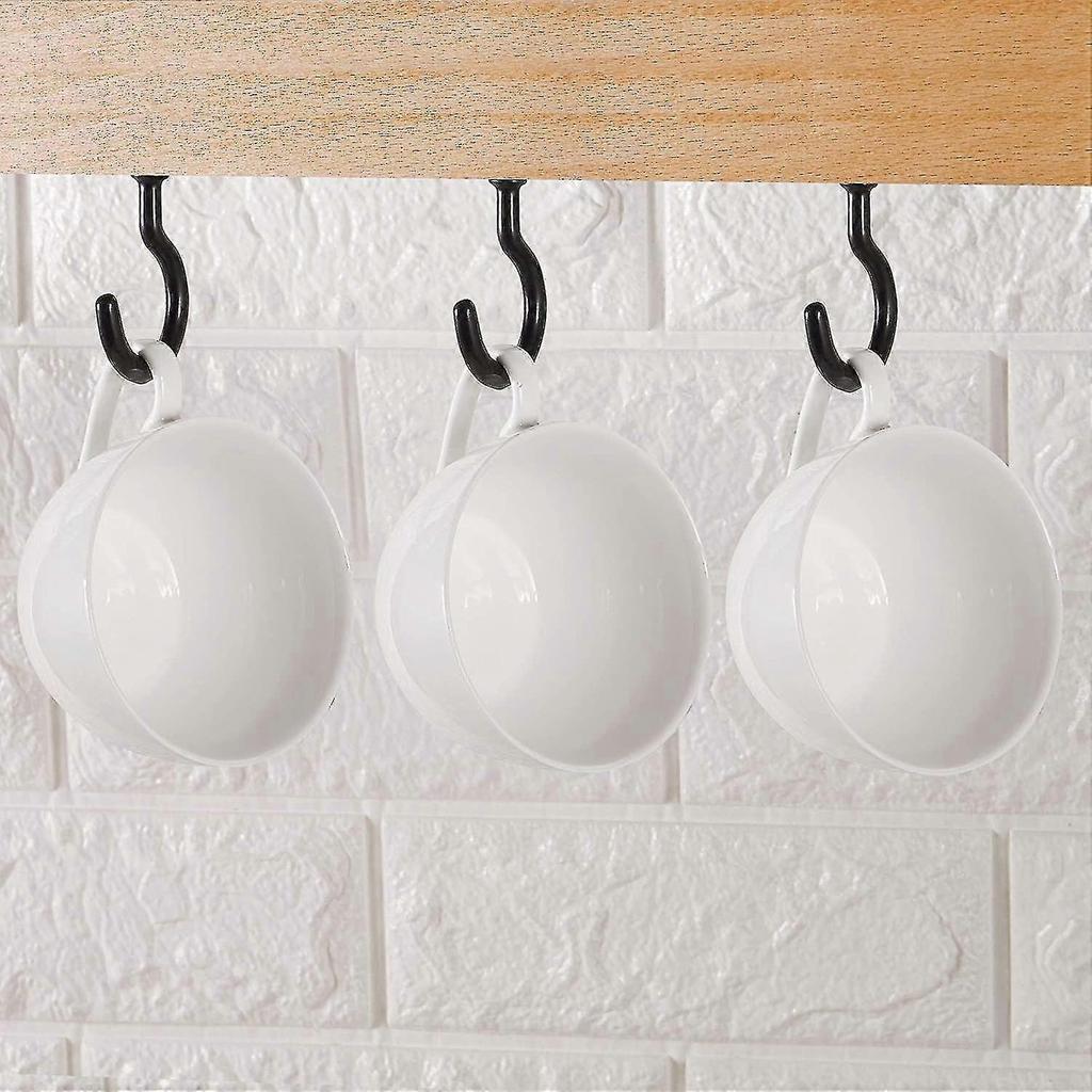 2 Inch Ceiling Hooks, 12 Pcs Screw-in Cup Hooks, Vinyl Coated Screw Hooks For Hanging Plants Lights Mugs Heavy Duty Indoor Outdoor Use, Screw In Metal