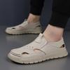 2025 Summer Sandals Summer Beach Shoes Korean Version Driving Shoes Casual Low-top Men's Shoes Hole Shoes Men 2025