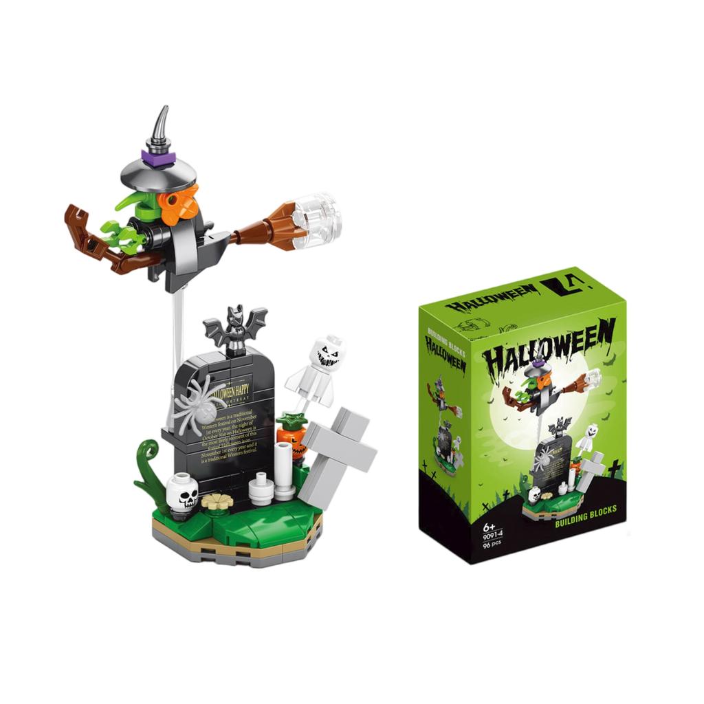 Halloween Series BuildingBlocks, Pumpkin House Toys, Ornaments, Children'S Toys