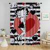 Bettyes Boopes Curtains for Living Room Curtain Shades Tulle for Bedroom Home Interior Curtains 2 Pieces Partition Kitchen Child