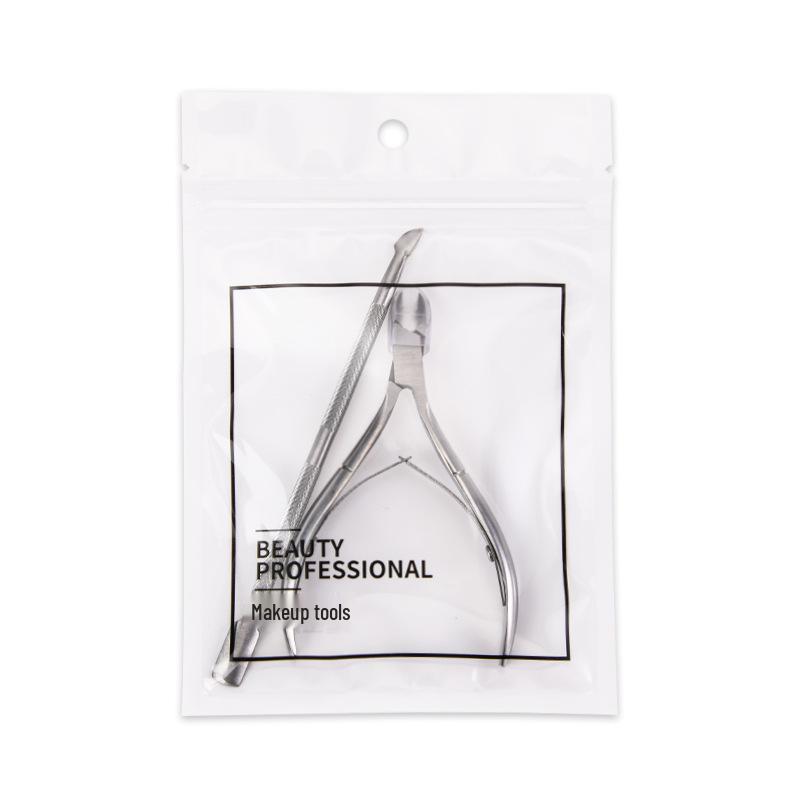 

Набор для ухода за ногтями: Кусачки для кутикулы, двухсторонний пушер, средство для очистки лака, кусачки, скребок для удаления - 2 штуки.