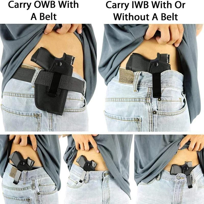 1PC Men/Women Universal Gun Holsters for Airsoft Pistols Right/Left IWB/OWB 9mm Holsters for Concealed Carry Glock Gun