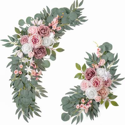 Simulation Flower Wedding Background Arch Welcome Area Decoration Hanging Flowers Corner Flowers Outdoor Flower Door Arrangement Wedding Floral
