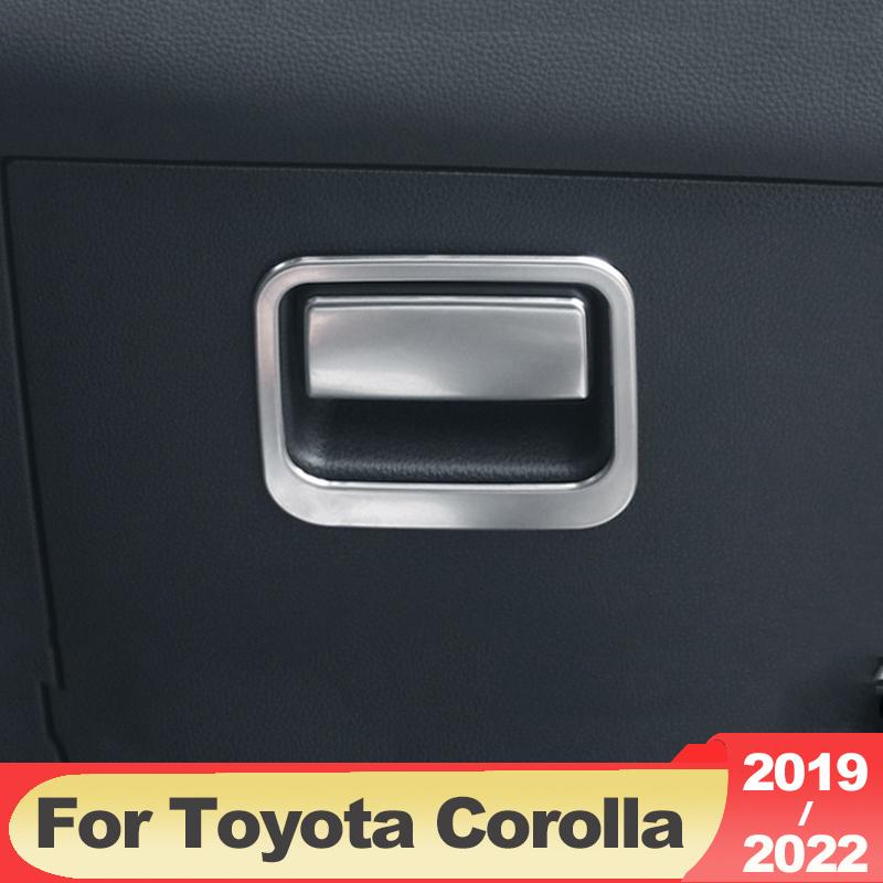 Naklejki na osłonę uchwytu schowka na rękawiczki ze stali nierdzewnej do Toyoty Corolla - 2022 E210 Akcesoria dekoracyjne