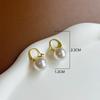 1 Pair Of Retro Elegant Imitation Pearl Pendant Earrings, Versatile And Stylish Goddess Jewelry Earrings For Daily Casual Wear