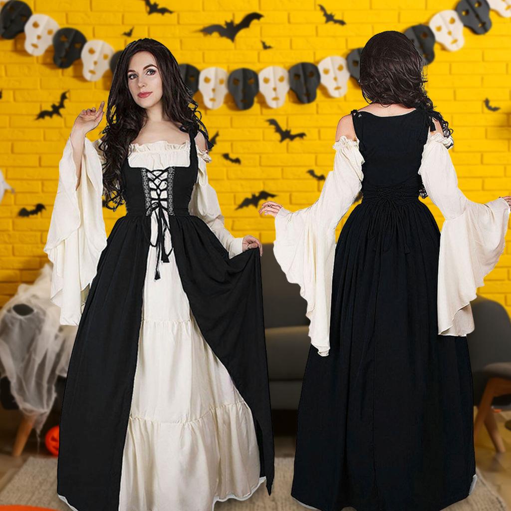 Women Cosplay Medieval Dress Vintage Performance Pirate Costume Irish Dress for Dancing Party Proms Outfit