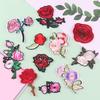  11Pieces Rose Flower Embroidered Iron on Patches Embroidery Applique Patches Sew On Clothing Patches for Clothes Jackets