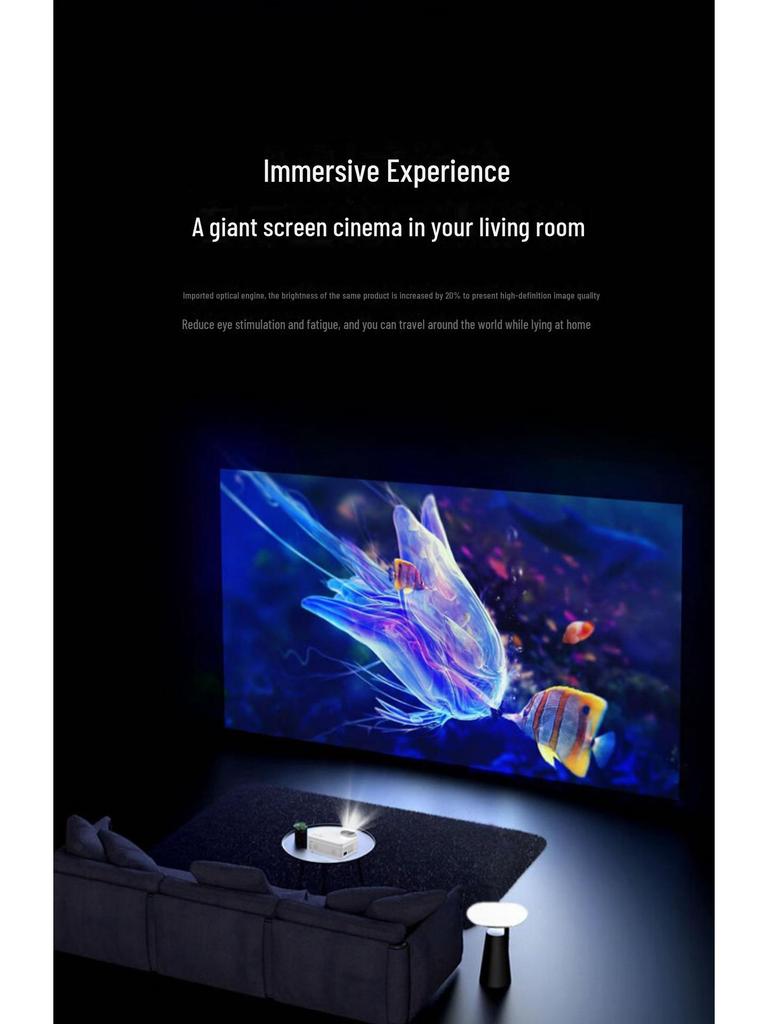 Ultra HD Smart Home & Hotel Projector for Mobile and Office Use