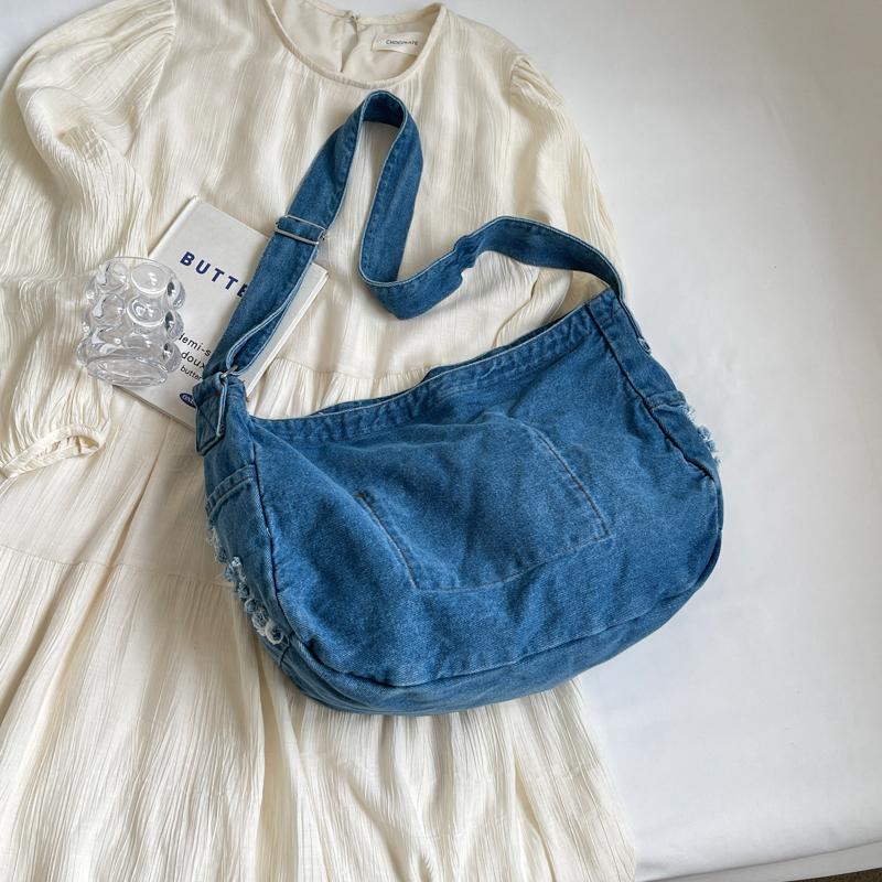 Denim Bag Messenger Bag Women's Crossbody Bag Student Classes Shoulder Bag