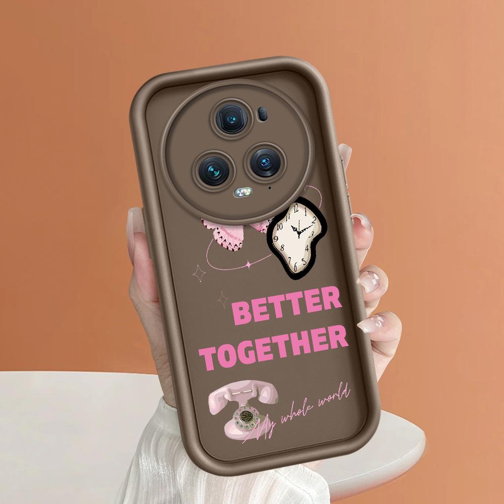 

Мягкий силиконовый квадратный чехол с рисунком лестницы для телефона, полное покрытие, противоударный защитный резиновый чехол для камеры для Huawei Honor Honor 200 коричневый