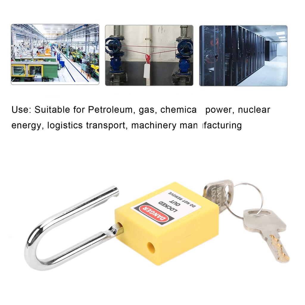 5 Sets 38mm Lockout Lock Insulation LOTO Nylon PA Steel for Nuclear Energy Logistics Transport