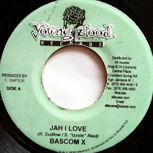 

7inch Record BASCOM X - Jah I Love NONE Young Blood Rec Jamaica Reggae, Ska & Dub Used