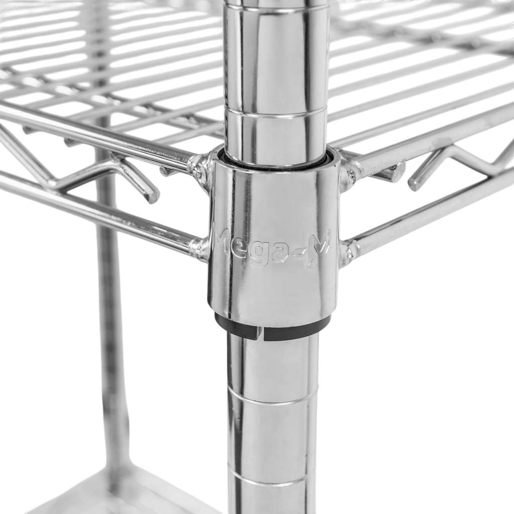 Chrome-plated catering rack Mega-M 4-shelf H-180 L-60 G-45 N