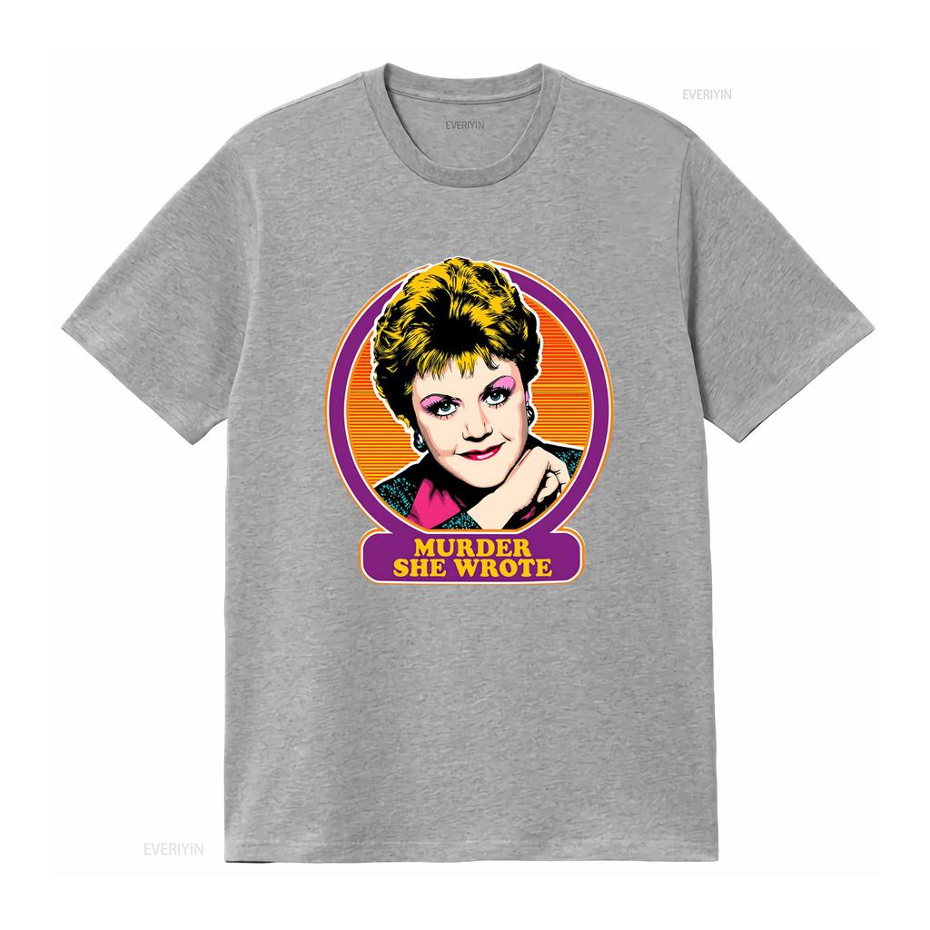 Murder She Wrote T Shirt Iconic Tv Show Logo Print Casual Round Neck All Season Fit For Fans Machine Washable Vintage Washed