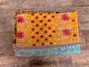 Hand-Stitched Floral Kantha Quilt: Reversible Indian Cotton Throw