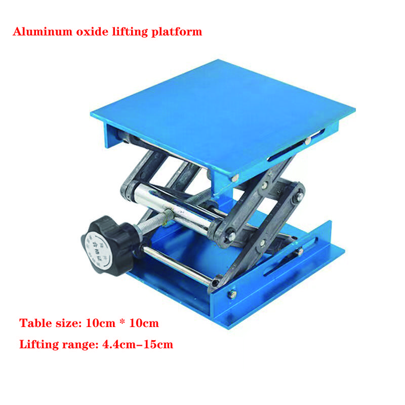 Motorcycle Maintenance Adjustable Stable Lifting Platform Aluminum Alloy Engraving Control Manual Lift Stand Table 10X10cm Mini
