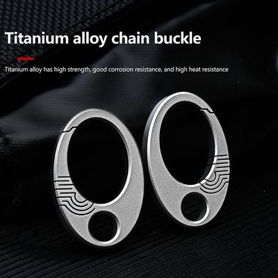 Mini klamra ze stopu tytanu Mały owalny karabińczyk do kluczy Brelok DIY Outdoor Butelka na wodę Plecak Link Klamra wisząca