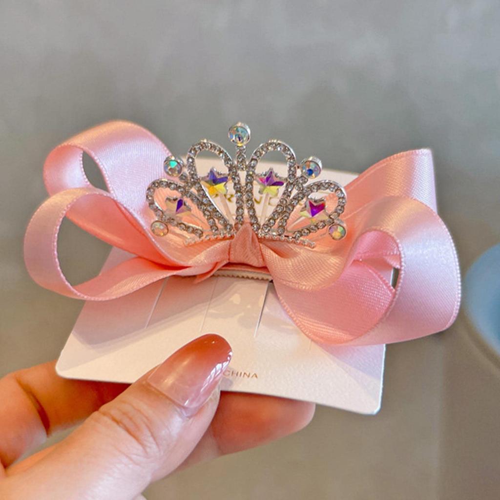 OuJyO Girls Hair Accessories Kids Gift Case Pink 5 Piece Hair Ties for Large Hair Hair Clip Bangs Stylish Kids Hair Ties for Hair Clips for Hair