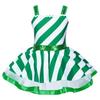Children Girls Sequins Dance Tutu Dress Leotard Christmas Party Mrs Santa Claus Candy Cane Costume