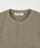 NODU Drain Henley Neck Knit [Beige]