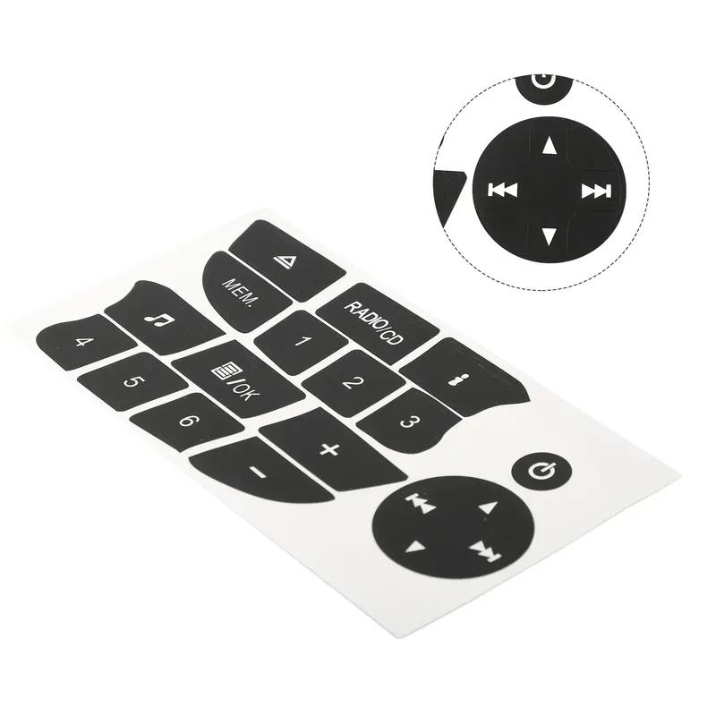 Practical Durable Button Sticker Button Sticker Audio Button Decal For Clio 2009-2011 For Megane 2009-2011 Radio