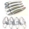 For Peugeot 3008 3008GT 5008 LHD 2017 2018   ABS Chrome Door Handle Cover Trims Door Bowl Frame Sticker Car Accessories