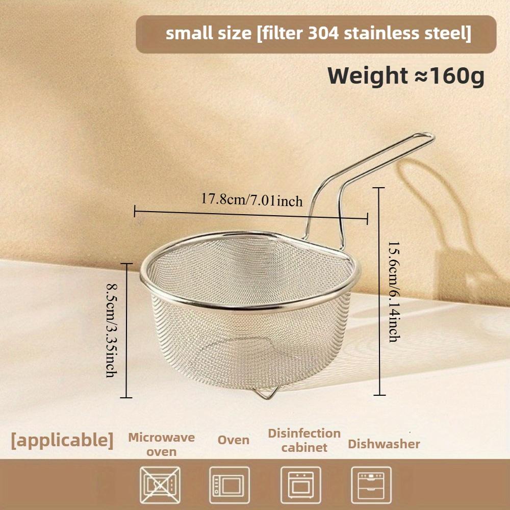 304 stainless steel colander kitchen Lo mein strainer deep frying basket chafing dish versatile cooking utensil