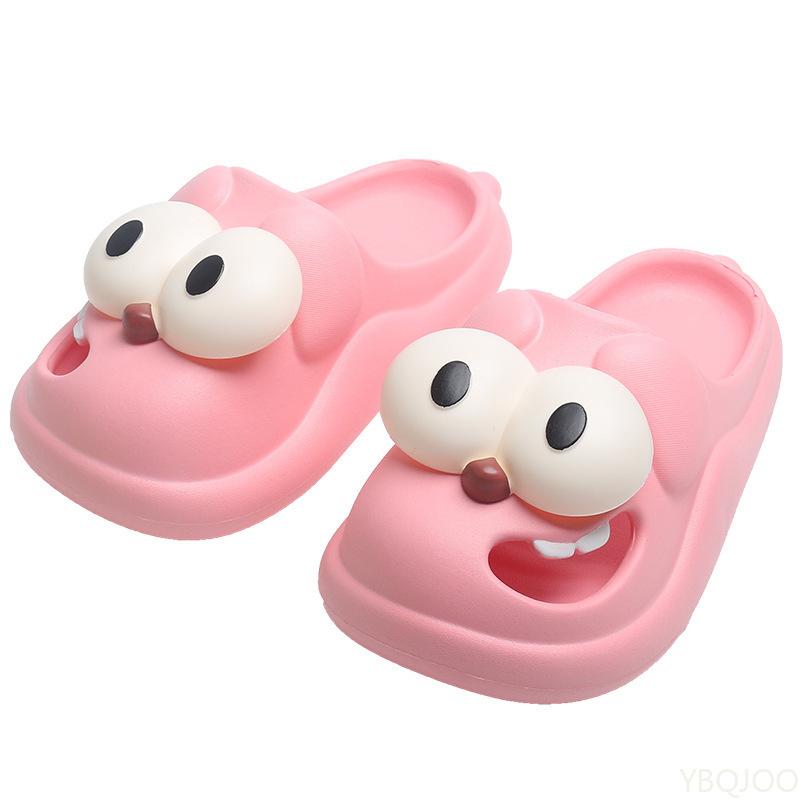 Fashion 2025 Big Eyes Dog Slippers Ladies Summer Home Shoes New Cartoon Baotou Shoes Thick Soled Comfortable Women's Slippers Zapatos