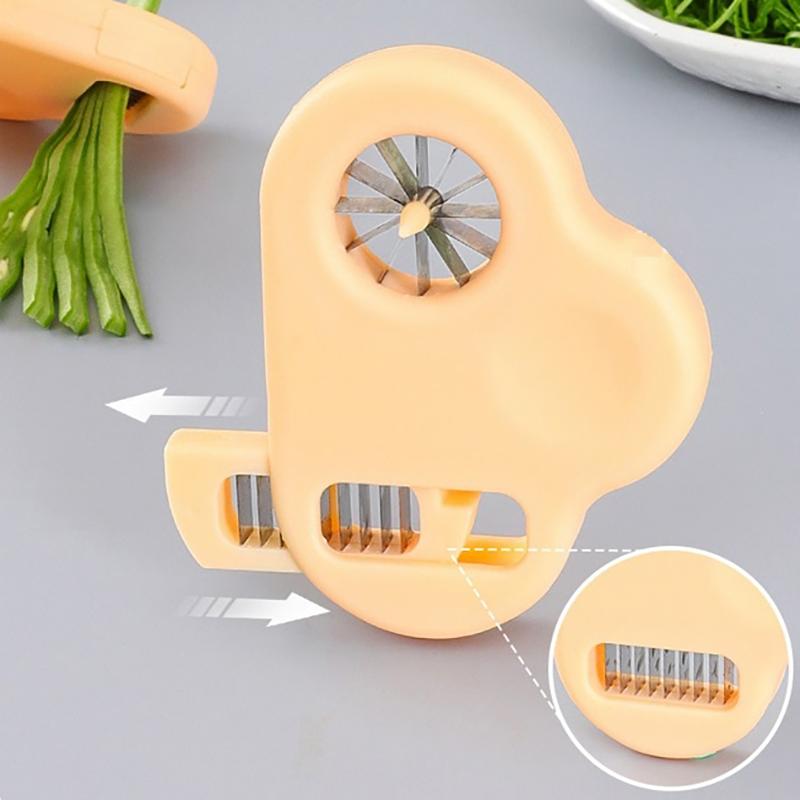 1 Pcs Onion Beans Easy Slicer Stainless Steel Plum Blossom Onion Cutter Ultra-Fine Onion Shredder Slicer Kitchen Tool Accessories