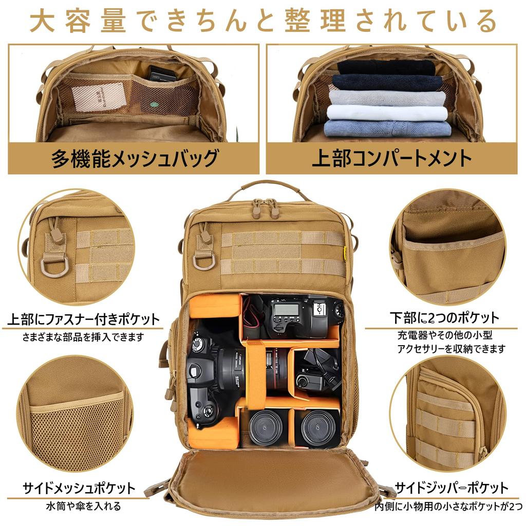 Camera Camera 2 25L Waterproof Cover Fits Large Tripod Waterproof [TORIBIO] Backpack, Bag, Compartments, Capacity, Included, 15.6-inch Cameras,