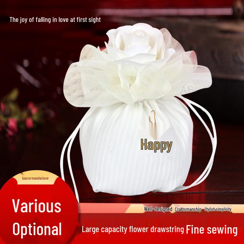 Chinese Style Red Velvet Scented Sachet and Candy Bag for Weddings