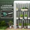 40 x 100cm Three Shelf Steel Frame Greenhouse - White