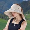 Summer outdoor sun hat colored glue big brim empty top hat seaside vacation shawl neck protection sun protection bucket hat