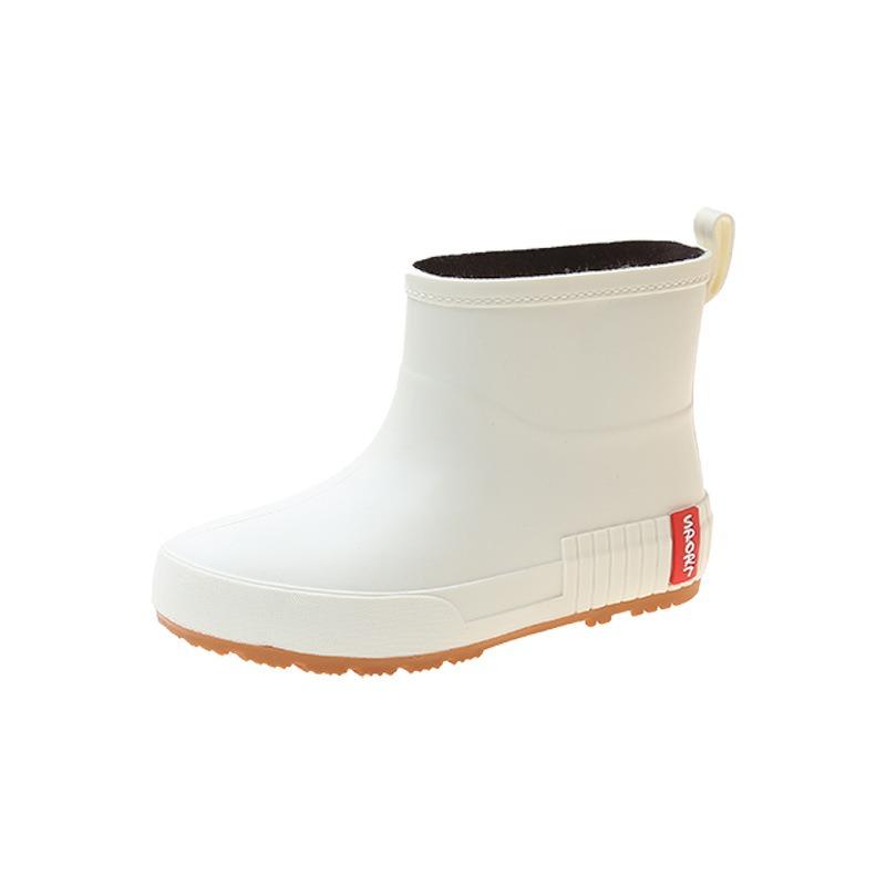 Rain shoes women's fashion outer wear overshoes waterproof rubber shoes work non-slip adult short rain boots