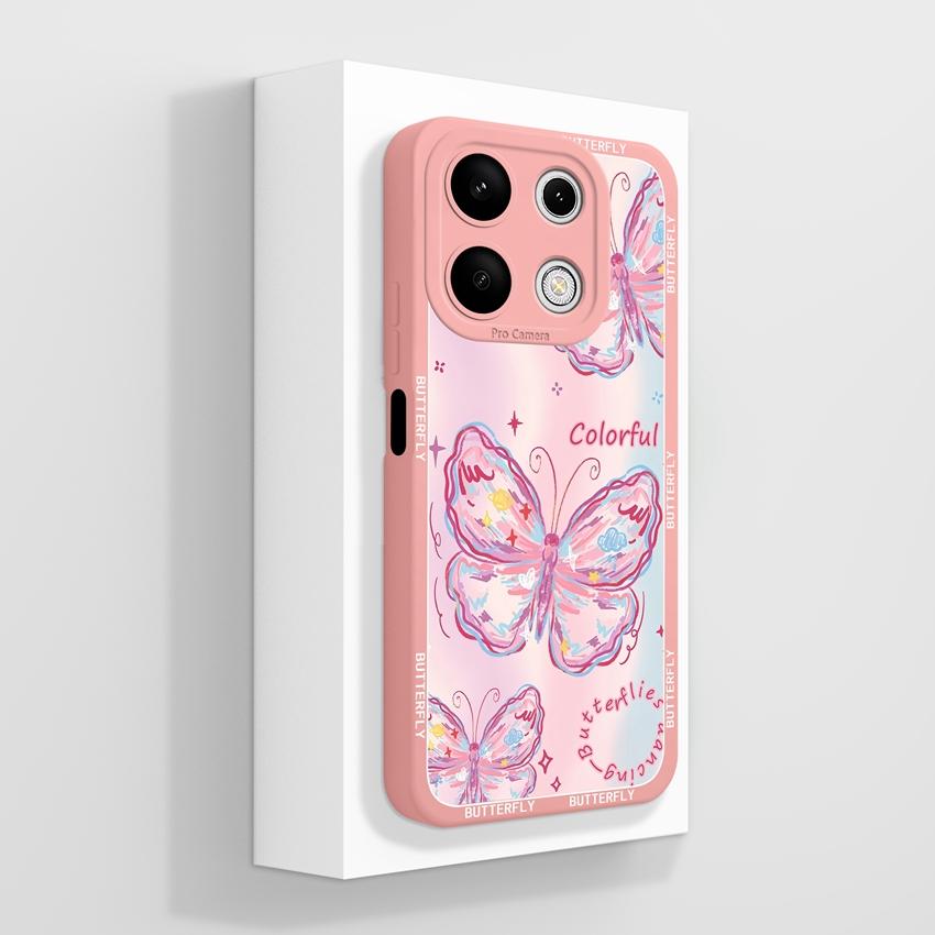 Pre telefón Xiaomi Redmi Note 13 12 14 Pro 13R 12R 14S Puzdro na telefón Pekný fialový vzor srdca pre milovníkov Mäkký silikón Vysoká kvalita Protišmykové puzdro Pre kryt Redmi