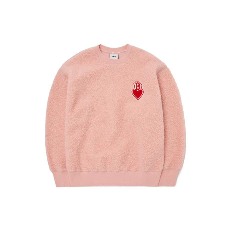 MLB Sweatshirts Unisex Pink Crew Neck Moderate Regular 3AMTH0426-43COL