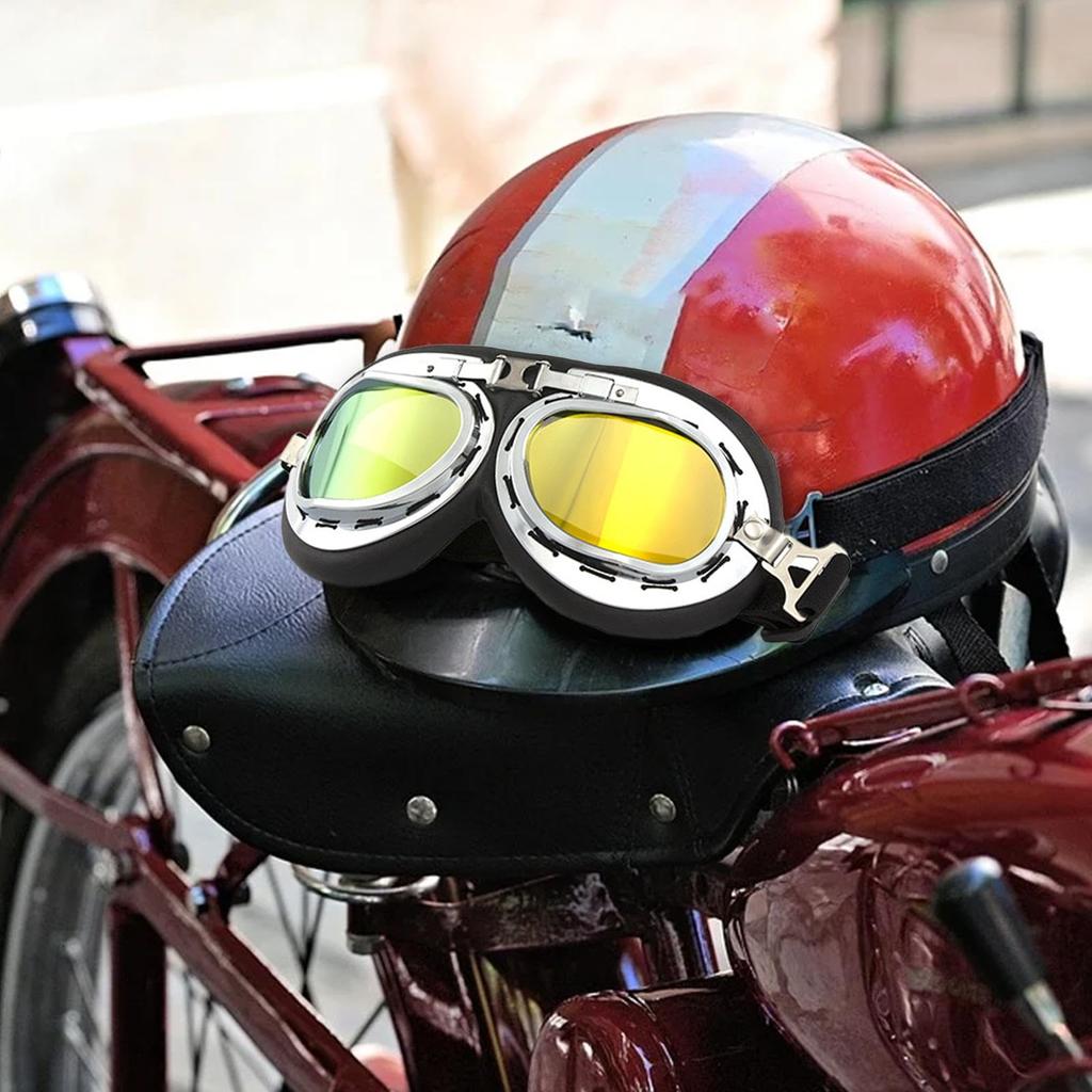 Riding Goggles - Windproof Motorcycle Riding Eyewear with Adjustable Strap | Dustproof Motorcycle Goggles