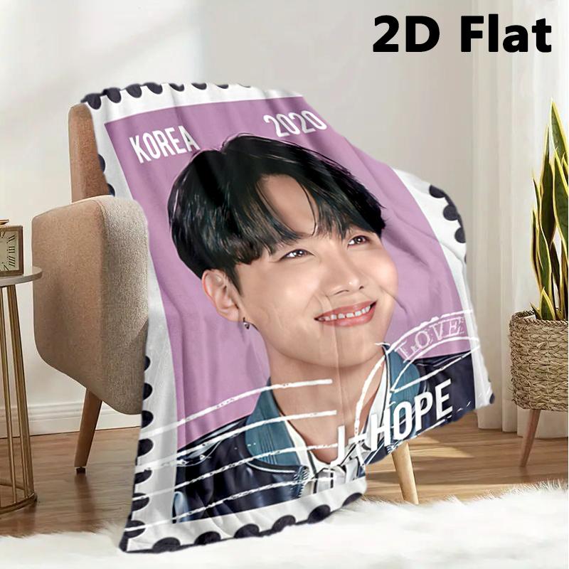 Korean Stamp 2020 Hope Blanket Home Decor Sofa Blanket Sheet Office Rest Blanket Digital Printing