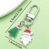 Exquisite Christmas Keychain: Santa, Reindeer, Gift Box, and Bell Ornaments Pendant