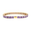 Multi-colored fashionable 4mm wide tennis chain, zircon sparkling hip-hop style exquisite jewelry bracelet for men and women