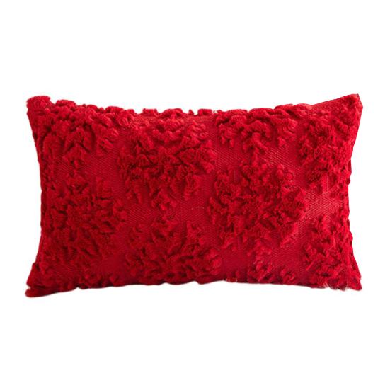 Throw Pillowcase 3D Snowflake Embroidery Hidden Zipper Closure Pillow Cover Bedroom Living Room